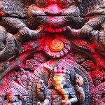2014.12.15 Bhaktapur 15 Ganesh temple door top detail ResizeBy Donna Yates CC BY-NC-SA