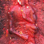 2014.12.15 Bhaktapur 35 Mahalakshmi Temple red idol ResizeBy Donna Yates CC BY-NC-SA